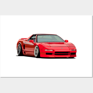 Honda Acura NSX Cartoon Posters and Art